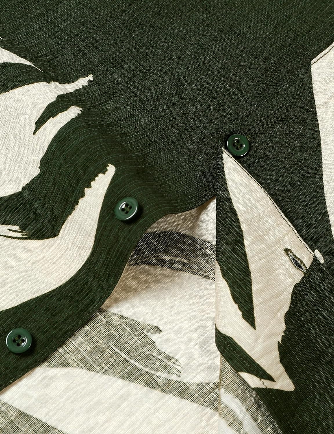 image:imageJEMITOP Mens Casual Cuban Collar Hawaiian ShirtsDark Green