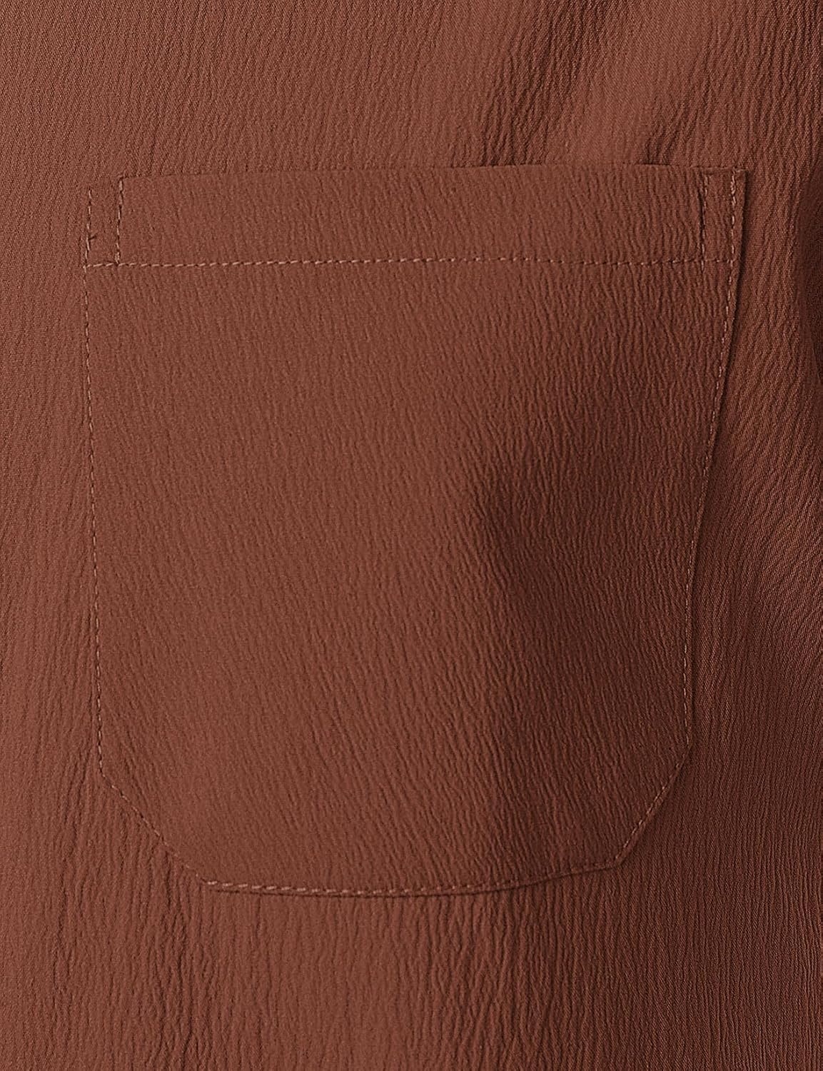 image:imageJEMITOP Mens Stretch Wrinkle Free Texture ShirtsBurnt Orange