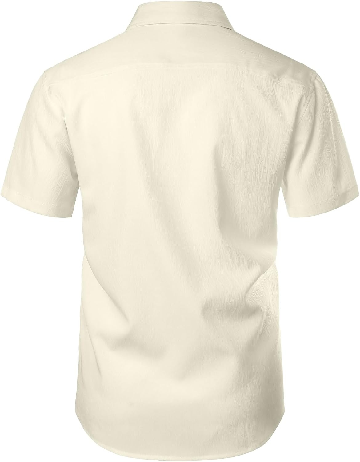 image:imageJEMITOP Mens Stretch Wrinkle Free Texture ShirtsCream White