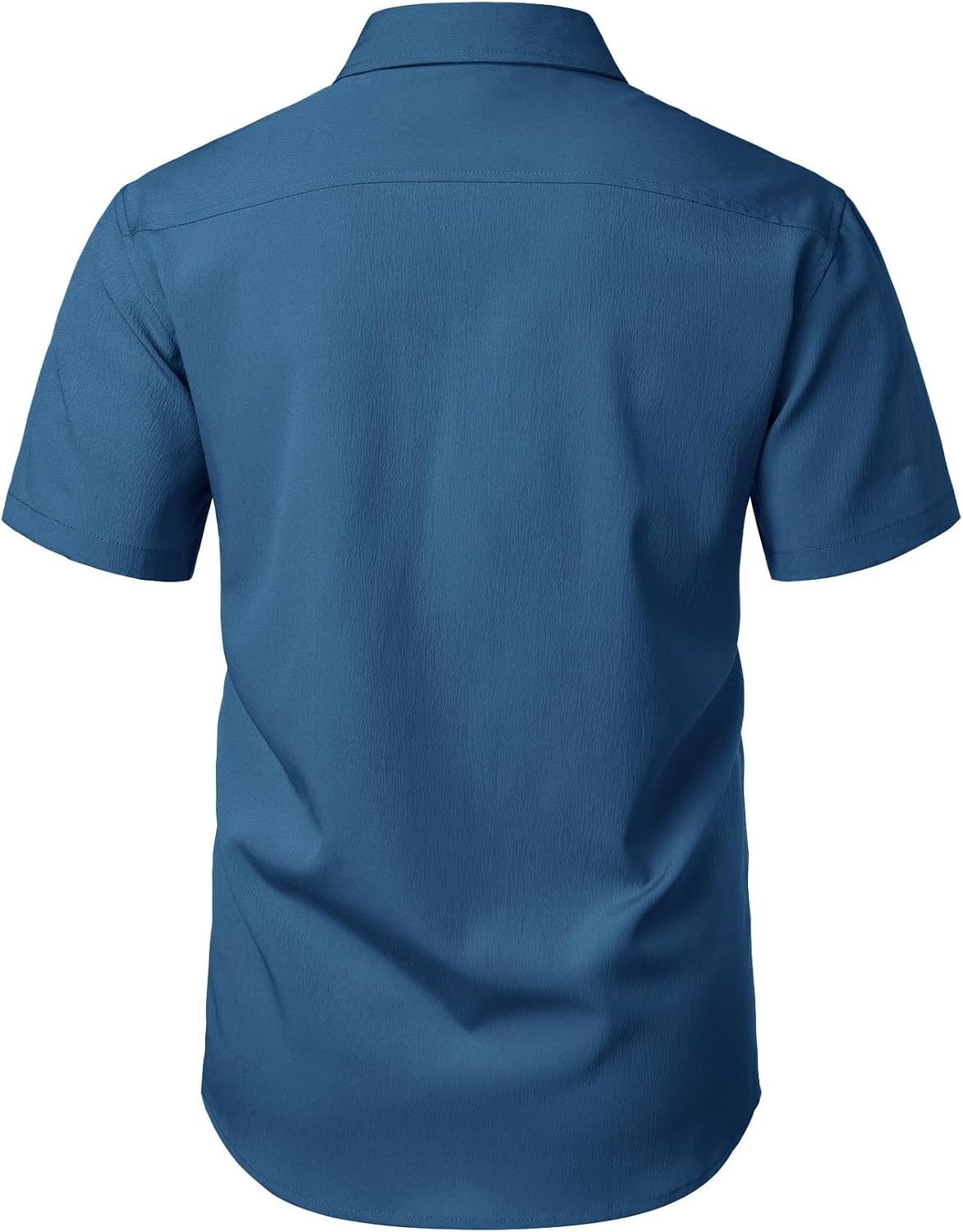 image:imageJEMITOP Mens Stretch Wrinkle Free Texture ShirtsDark Blue