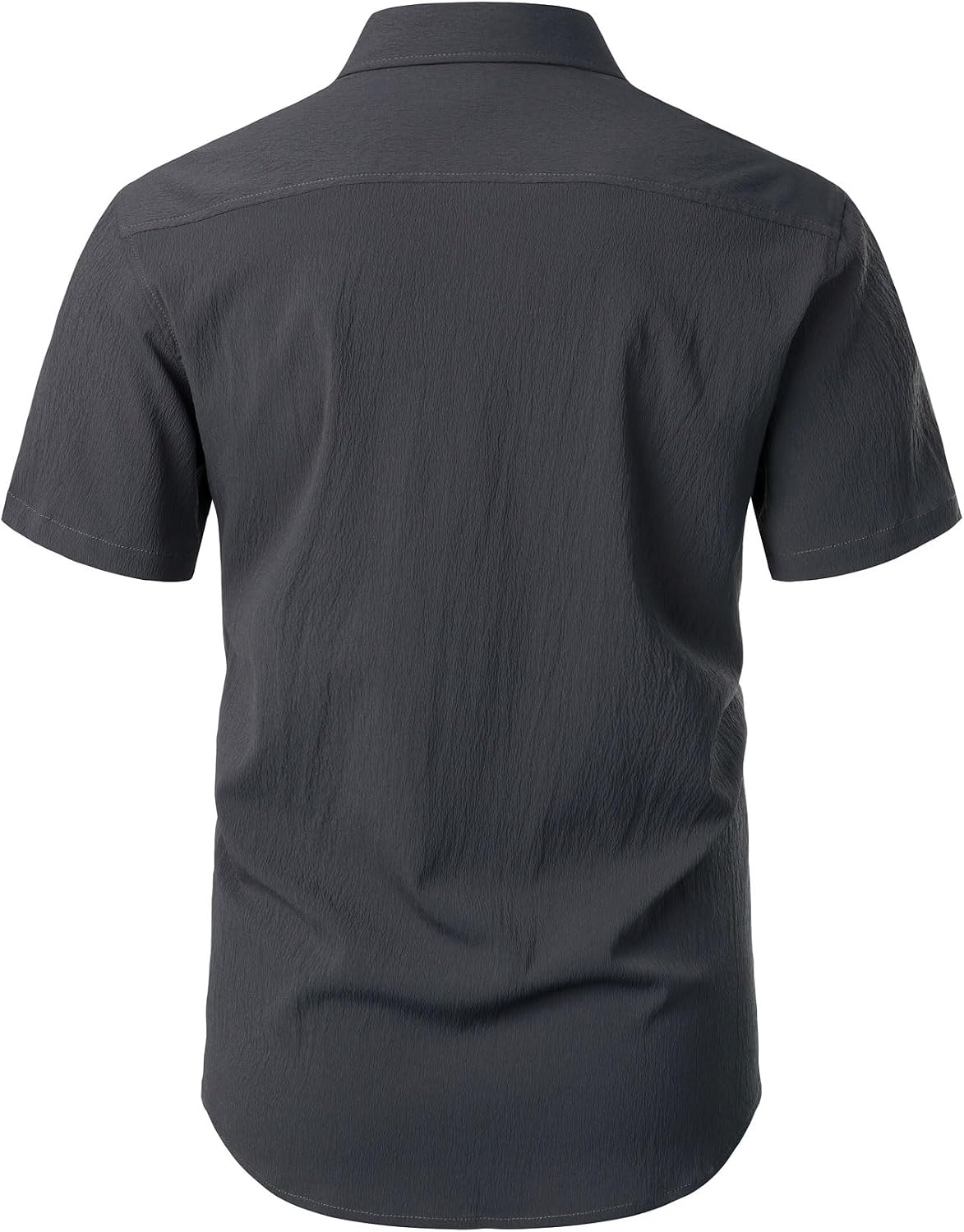 image:imageJEMITOP Mens Stretch Wrinkle Free Texture ShirtsDark Grey