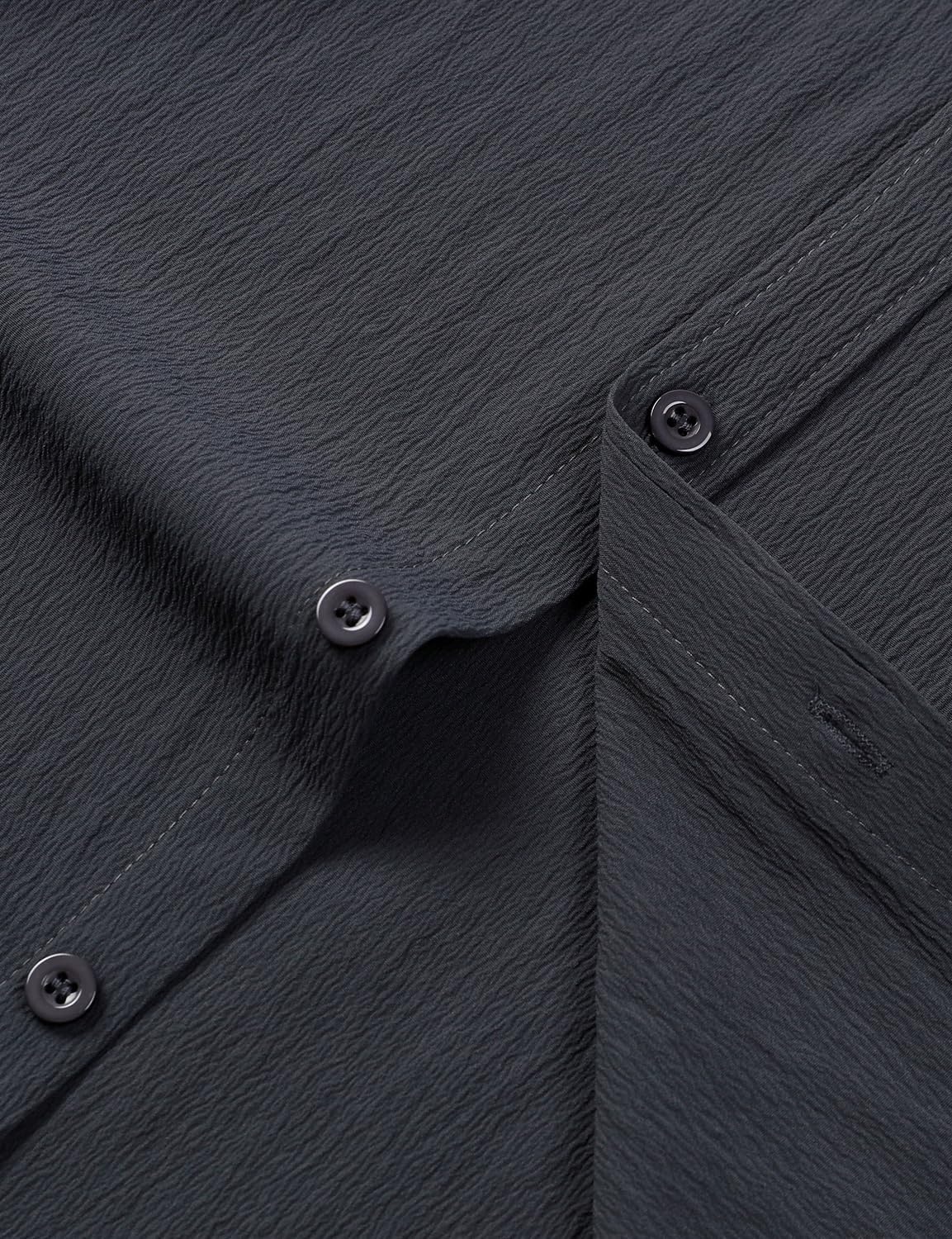 image:imageJEMITOP Mens Stretch Wrinkle Free Texture ShirtsDark Grey