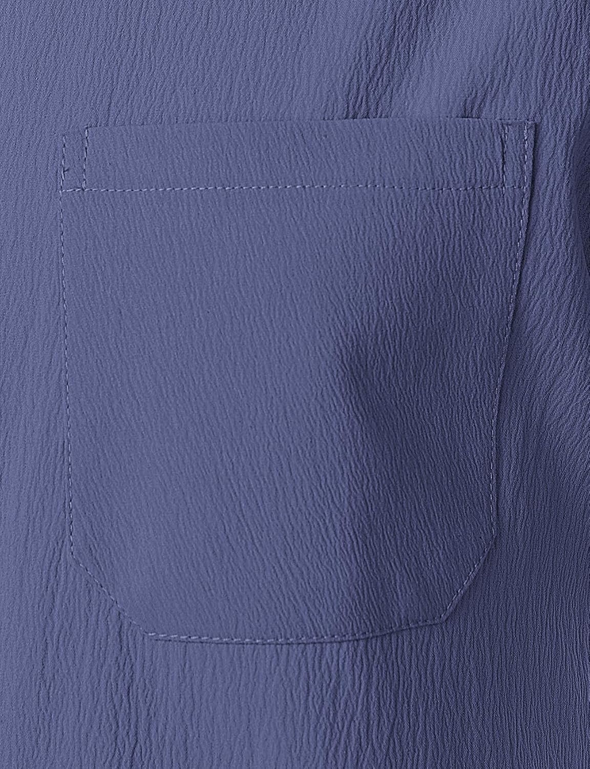 image:imageJEMITOP Mens Stretch Wrinkle Free Texture ShirtsDusty Blue