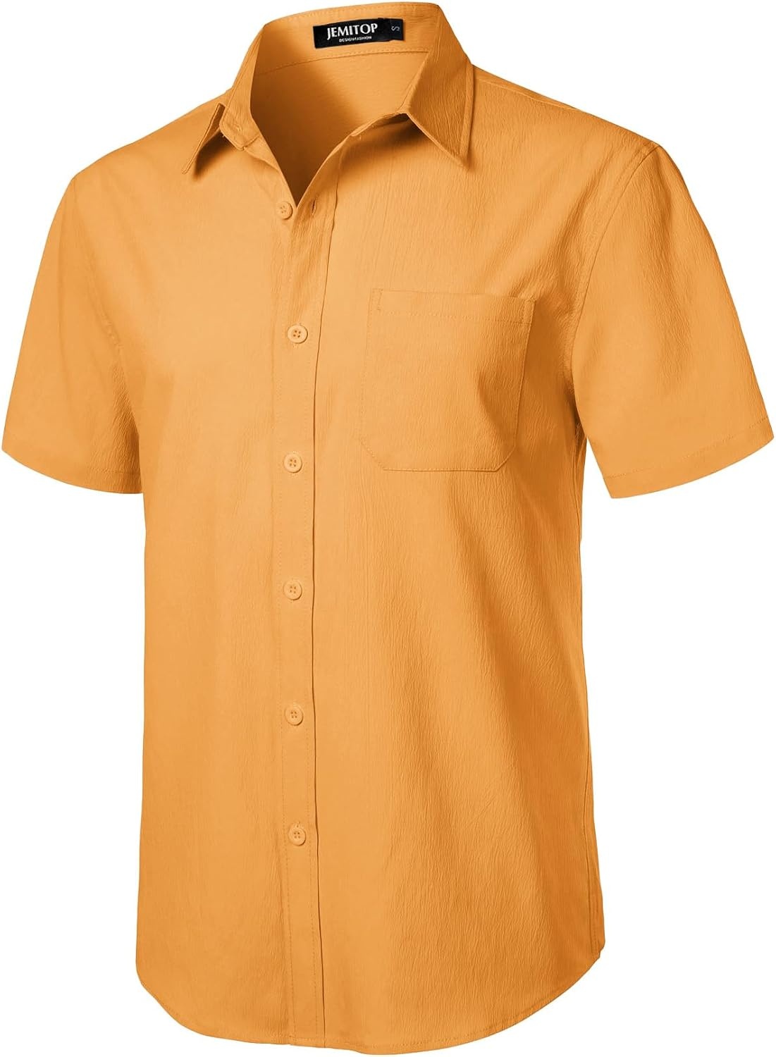 image:imageJEMITOP Mens Stretch Wrinkle Free Texture ShirtsGold