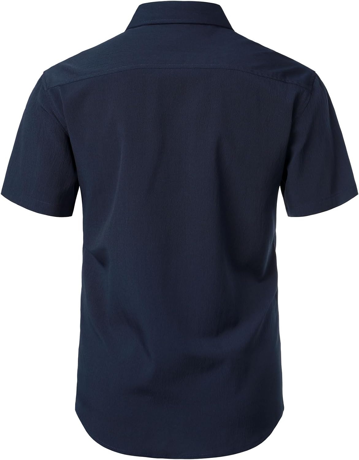 image:imageJEMITOP Mens Stretch Wrinkle Free Texture ShirtsNavy Blue