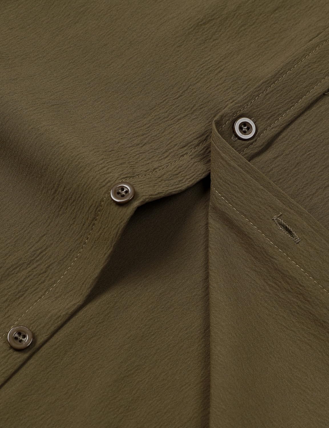 image:imageJEMITOP Mens Stretch Wrinkle Free Texture ShirtsOlive Green