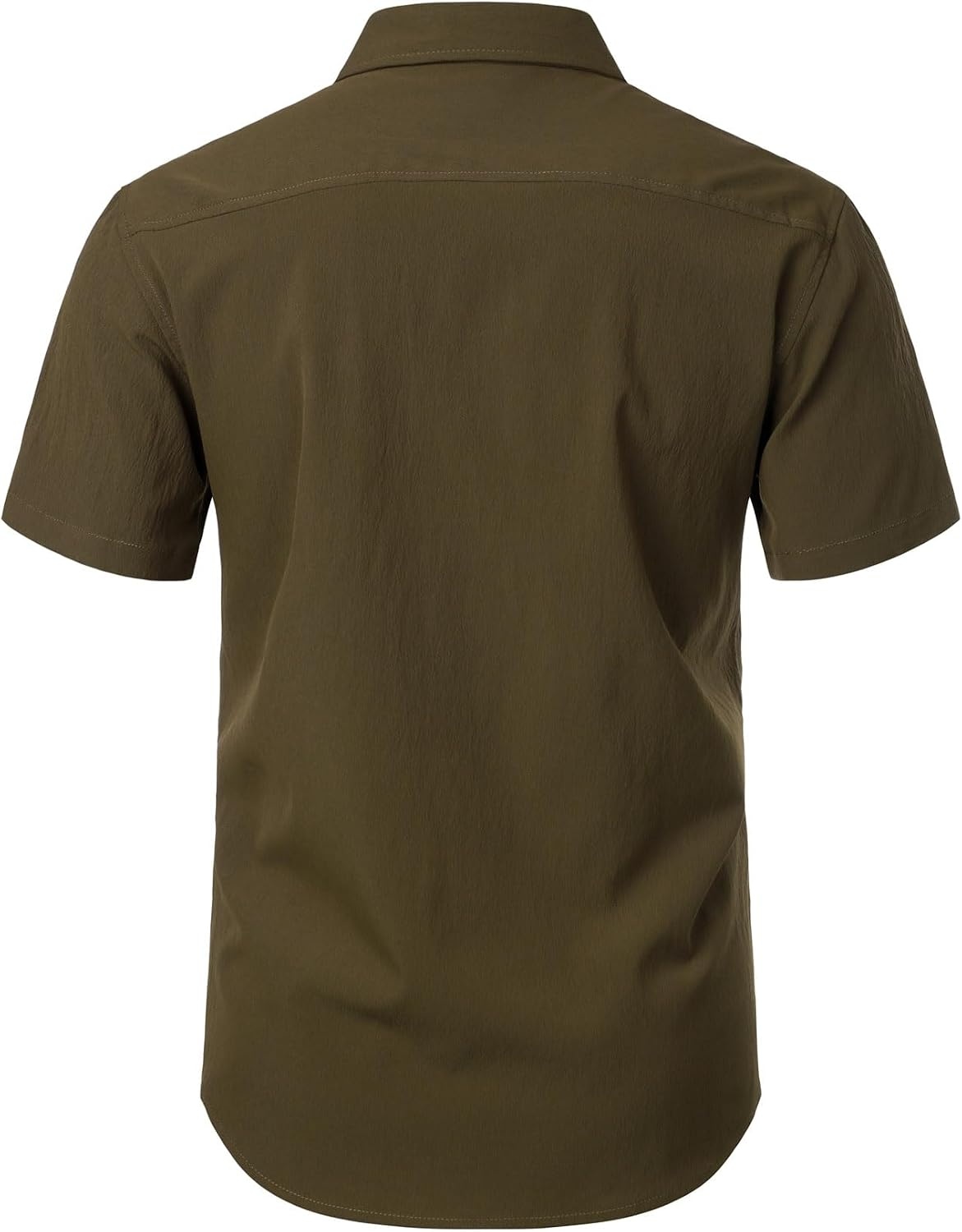 image:imageJEMITOP Mens Stretch Wrinkle Free Texture ShirtsOlive Green