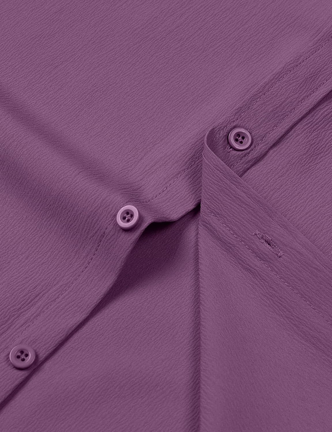 image:imageJEMITOP Mens Stretch Wrinkle Free Texture ShirtsPurple