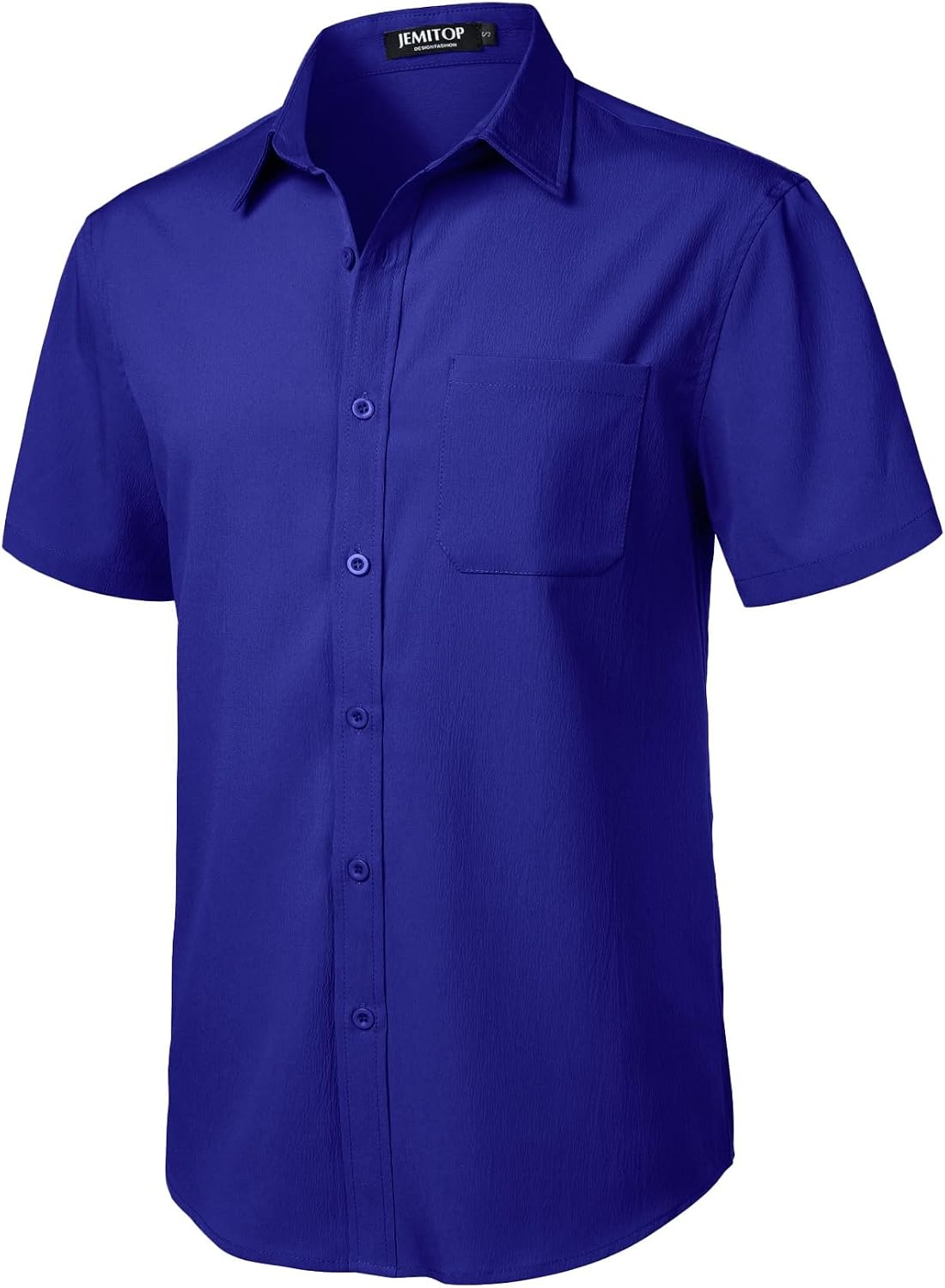 image:imageJEMITOP Mens Stretch Wrinkle Free Texture ShirtsRoyal Blue