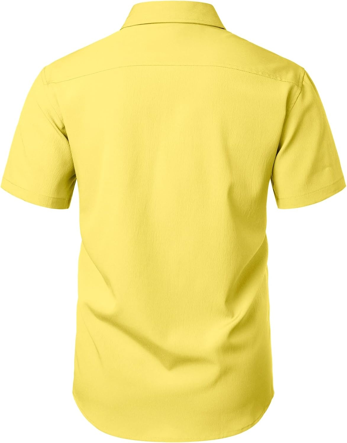 image:imageJEMITOP Mens Stretch Wrinkle Free Texture ShirtsYellow