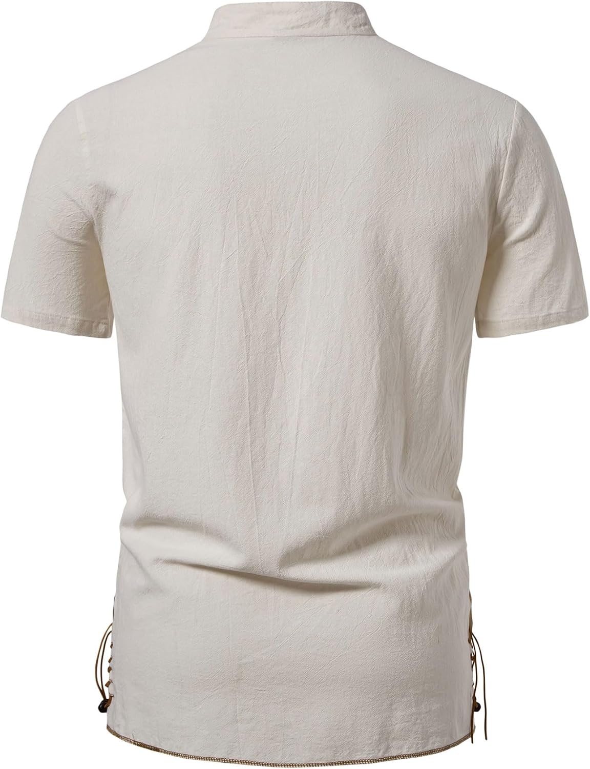 image:imageJEMITOP Mens Vintage Short Sleeve Renaissance ShirtBeige