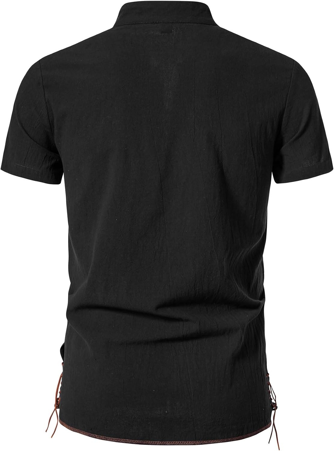 image:imageJEMITOP Mens Vintage Short Sleeve Renaissance ShirtBlackb