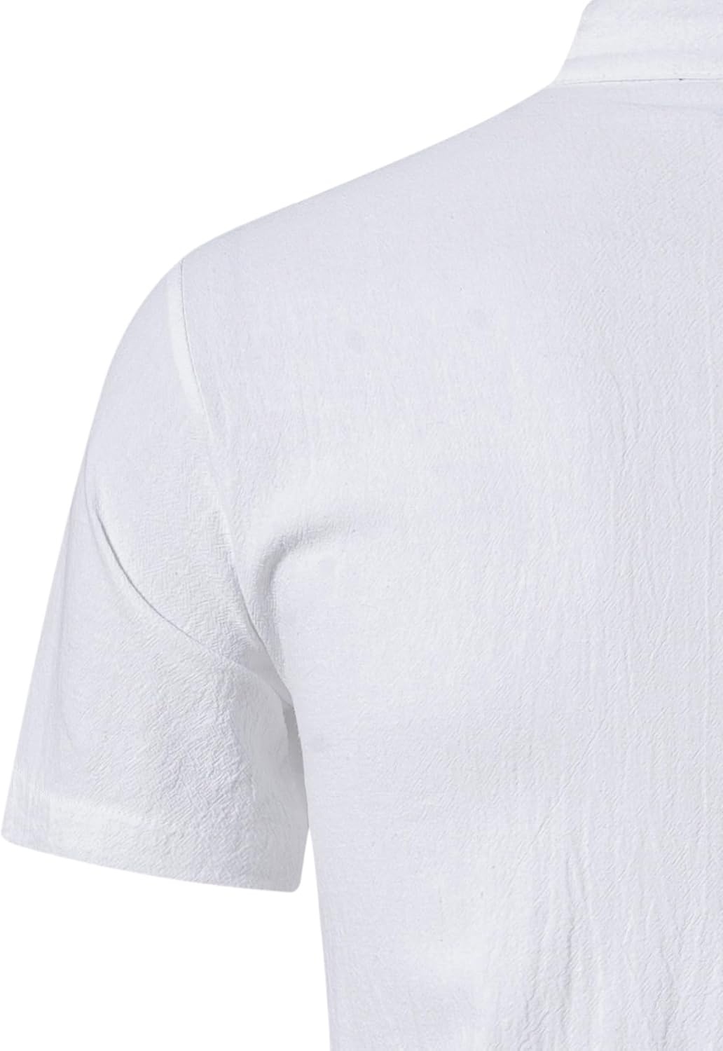 image:imageJEMITOP Mens Vintage Short Sleeve Renaissance ShirtSolid White