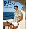 JEMITOP Mens Casual Cuban Collar Hawaiian Shirts(Sage Green)