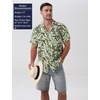 JEMITOP Mens Casual Cuban Collar Hawaiian Shirts(Sage Green)