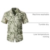 JEMITOP Mens Casual Cuban Collar Hawaiian Shirts(Sage Green)