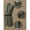 JEMITOP Mens Renaissance Viking Knight Costume Robe Without Belt(Army Green)