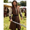 JEMITOP Mens Renaissance Viking Knight Costume Robe Without Belt(Brown)