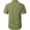 JEMITOP Mens Stretch Wrinkle Free Texture Shirts(Army Green)