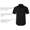 JEMITOP Mens Stretch Wrinkle Free Texture Shirts(Black)