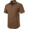 JEMITOP Mens Stretch Wrinkle Free Texture Shirts(Brown)