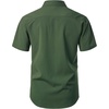 JEMITOP Mens Stretch Wrinkle Free Texture Shirts(Dark Green)