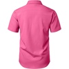 JEMITOP Mens Stretch Wrinkle Free Texture Shirts(Hot Pink)
