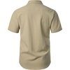 JEMITOP Mens Stretch Wrinkle Free Texture Shirts(Khaki)