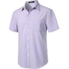 JEMITOP Mens Stretch Wrinkle Free Texture Shirts(Lavender Purple)