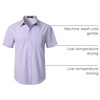 JEMITOP Mens Stretch Wrinkle Free Texture Shirts(Lavender Purple)