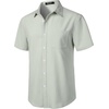 JEMITOP Mens Stretch Wrinkle Free Texture Shirts(Light Green)