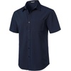 JEMITOP Mens Stretch Wrinkle Free Texture Shirts(Navy Blue)