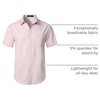 JEMITOP Mens Stretch Wrinkle Free Texture Shirts(Pink)
