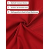 JEMITOP Mens Stretch Wrinkle Free Texture Shirts(Red)