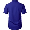 JEMITOP Mens Stretch Wrinkle Free Texture Shirts(Royal Blue)