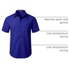 JEMITOP Mens Stretch Wrinkle Free Texture Shirts(Royal Blue)