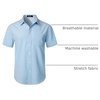 JEMITOP Mens Stretch Wrinkle Free Texture Shirts(Sky Blue)