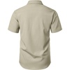 JEMITOP Mens Stretch Wrinkle Free Texture Shirts(Tan)