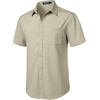 JEMITOP Mens Stretch Wrinkle Free Texture Shirts(Tan)