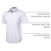 JEMITOP Mens Stretch Wrinkle Free Texture Shirts(White)