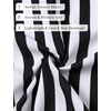 JEMITOP Mens Stretch Wrinkle Free Texture Shirts(White Black Striped)