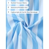 JEMITOP Mens Stretch Wrinkle Free Texture Shirts(White Blue Striped)