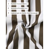 JEMITOP Mens Stretch Wrinkle Free Texture Shirts(White Brown Striped)
