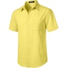 JEMITOP Mens Stretch Wrinkle Free Texture Shirts(Yellow)