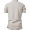 JEMITOP Mens Vintage Short Sleeve Renaissance Shirt(Beige)