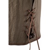 JEMITOP Mens Vintage Short Sleeve Renaissance Shirt(Coffee)