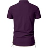 JEMITOP Mens Vintage Short Sleeve Renaissance Shirt(Purple)