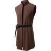 JEMITOP Mens Renaissance Viking Knight Costume Robe Without Belt(Brown)