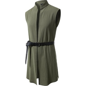 JEMITOP Mens Renaissance Viking Knight Costume Robe Without Belt(Army Green)