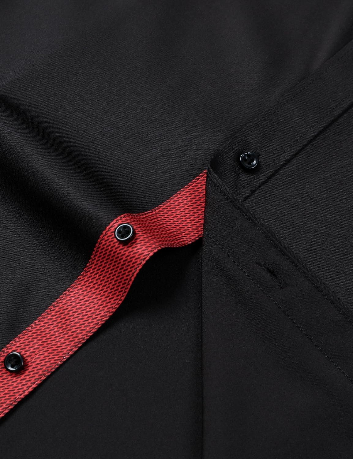 image:imageJEMITOP Mens Stretch MultiUse Dress ShirtsBlack